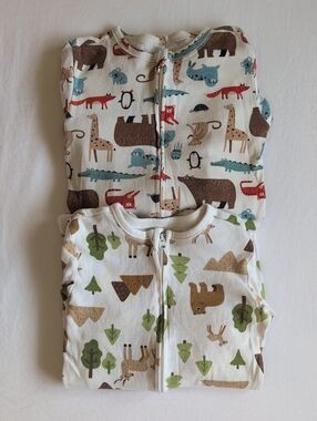 Old Navy Toddler Unisex 100% Cotton Snug Fit Footed Sleeper Pajamas 2 Pack 4T